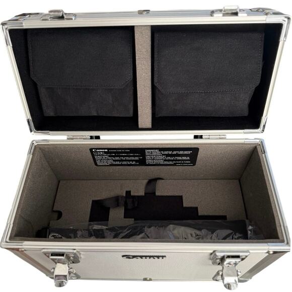 Canon Aluminum Hard Case HC-4000 with Tray, Keys, Strap, and Divider- Like New - Picture 8 of 8